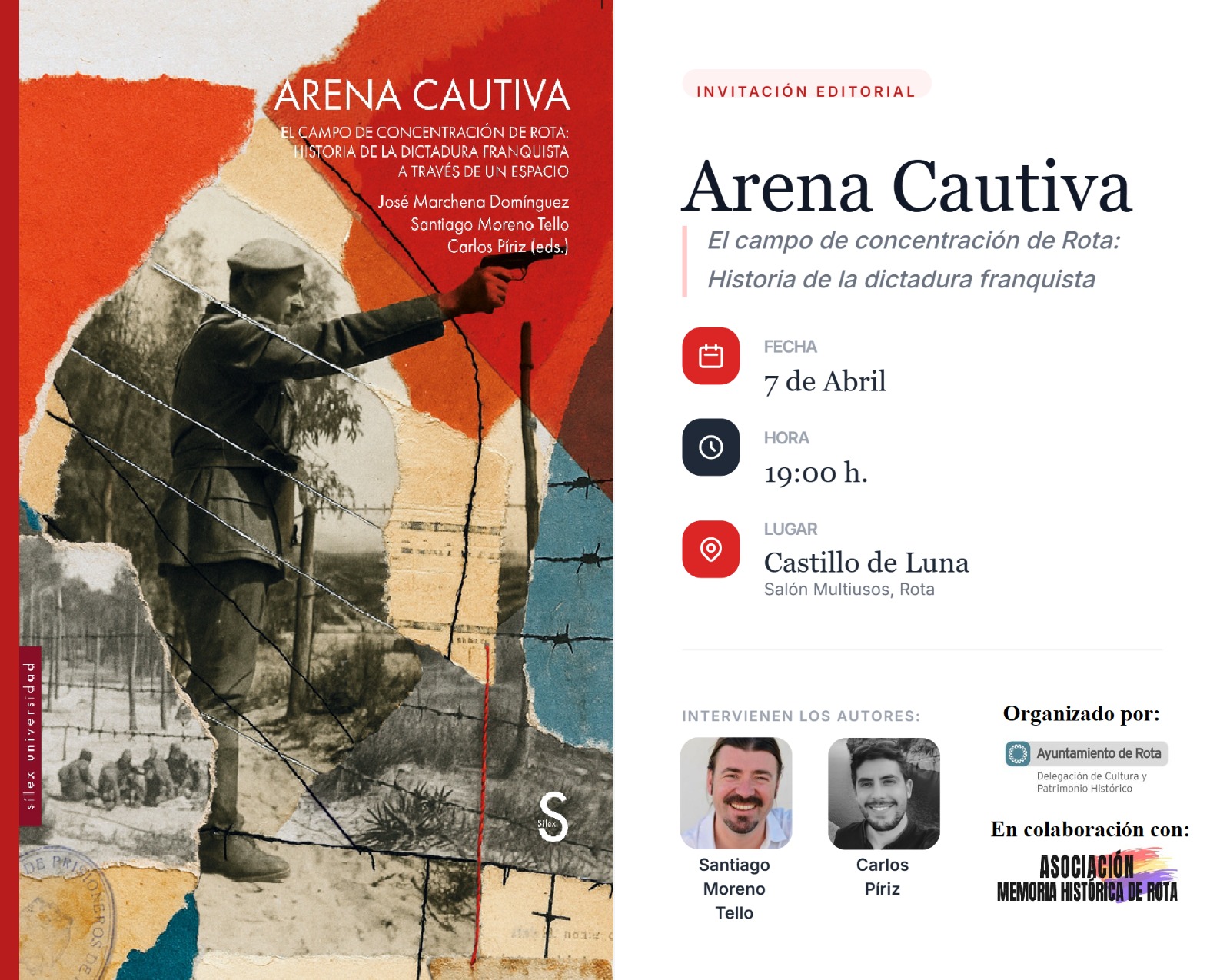 Se presenta el libro ‘Arena cautiva’ en Rota